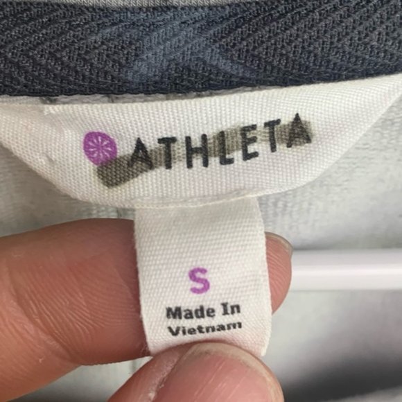 Athleta Heathered Gray Short Sleeve Sweatshirt Mini Dress - Picture 4 of 9